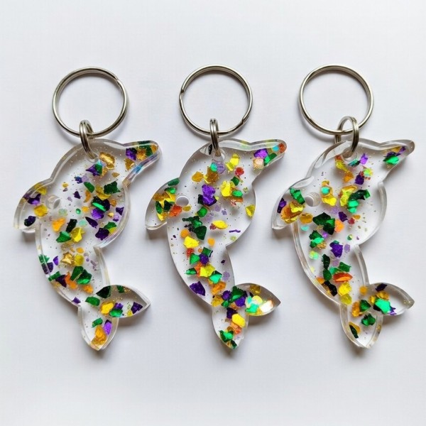 Epoksi Çoklu Yunus Kalıbı Yunus Anahtarlık Kalıbı Silikon 4.5x2.2cm