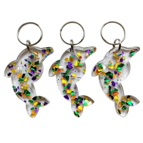 Epoksi Çoklu Yunus Kalıbı Yunus Anahtarlık Kalıbı Silikon 4.5x2.2cm