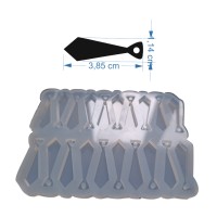 Epoksi Çoklu Kravat Kalıbı Kravat Anahtarlık Kalıbı Kolye Küpe Kalıbı Silikon 3.8x1.1cm