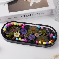 Epoksi Oval Tabak Kalıbı Taş Tozu Tabak Kalıbı Alçı Tabak Kalıbı Silikon 23x9.5cm