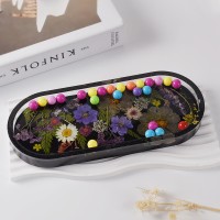 Epoksi Oval Tabak Kalıbı Taş Tozu Tabak Kalıbı Alçı Tabak Kalıbı Silikon 23x9.5cm