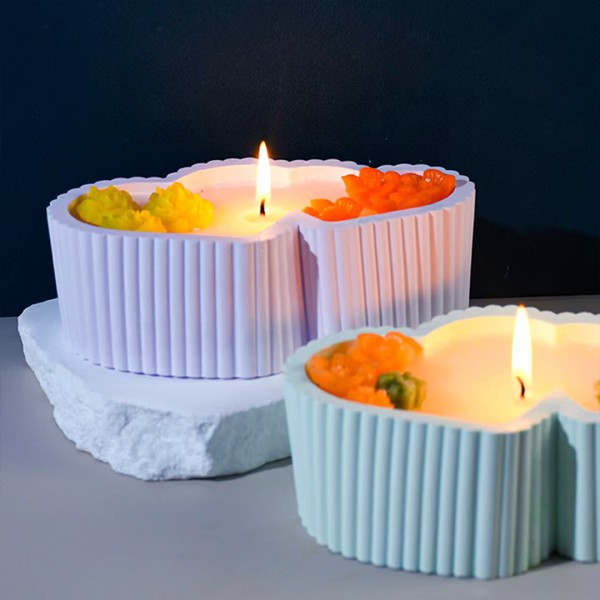 Epoksi Kalp Mumluk Kalıbı Taş Tozu Takı Kutusu Evli Çift Kalp Kalıbı Silikon 16x9.7x4.9cm