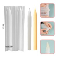 Şamdan Mum Kalıbı Şamdan Mumluk Kalıbı Silikon 20x2cm Şamdan Mum Kalıbı Şamdan Mumluk Kalıbı Silikon 20x2cm