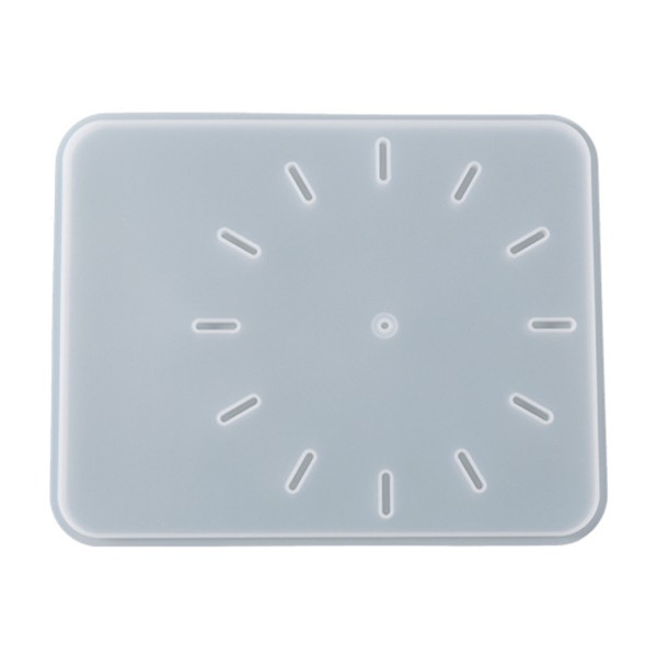 Epoksi Saat Kalıbı Dikdörtgen Saat Kalıbı Silikon 28.9x22.9cm - Mekanizma Hediyeli