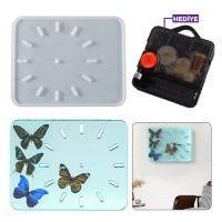 Epoksi Saat Kalıbı Dikdörtgen Saat Kalıbı Silikon 28.9x22.9cm - Mekanizma Hediyeli
