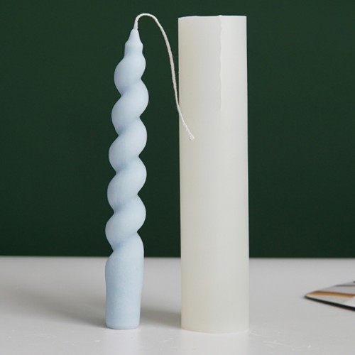 Burgulu Şamdan Kalıbı Mum Şamdan Kalıbı Mum Kalıbı Silikon 18.7cm