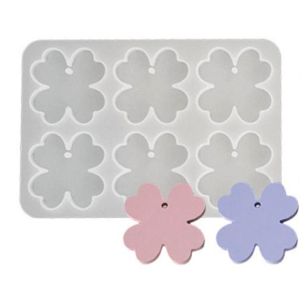 Epoksi Yonca Kalıbı Yonca Anahtarlık Kalıbı Kolye Yonca Kalıbı Silikon 4.3x4.3cm Epoksi Yonca Kalıbı Yonca Anahtarlık Kalıbı Kolye Yonca Kalıbı Silikon 4.3x4.3cm