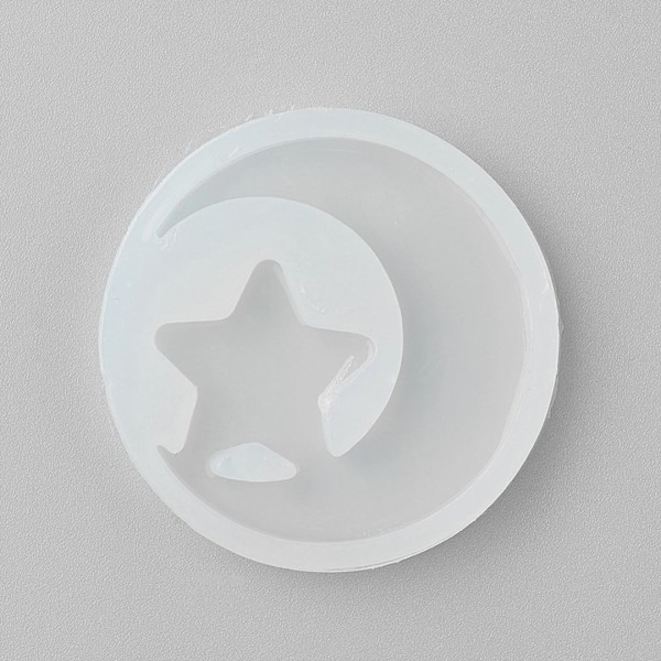 Epoksi Ayyıldız Kolye Kalıbı Ayyıldız Küpe Kalıbı Silikon 4x3.7cm