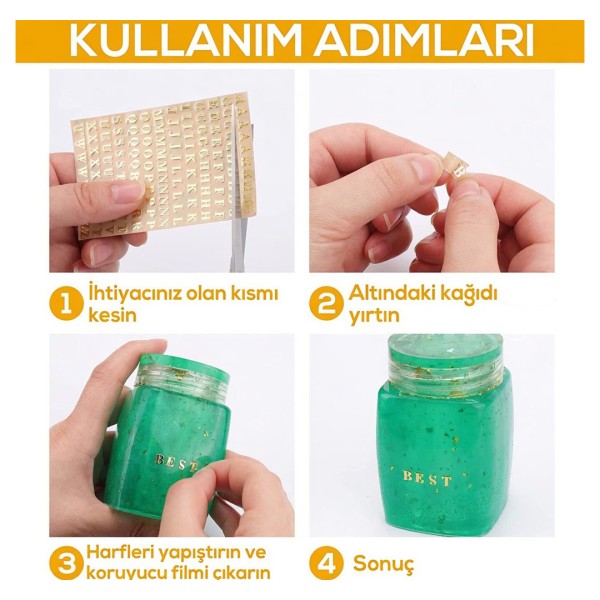 Epoksi Sticker Kabartmalı Epoksi Sticker Seti - 4 Parça
