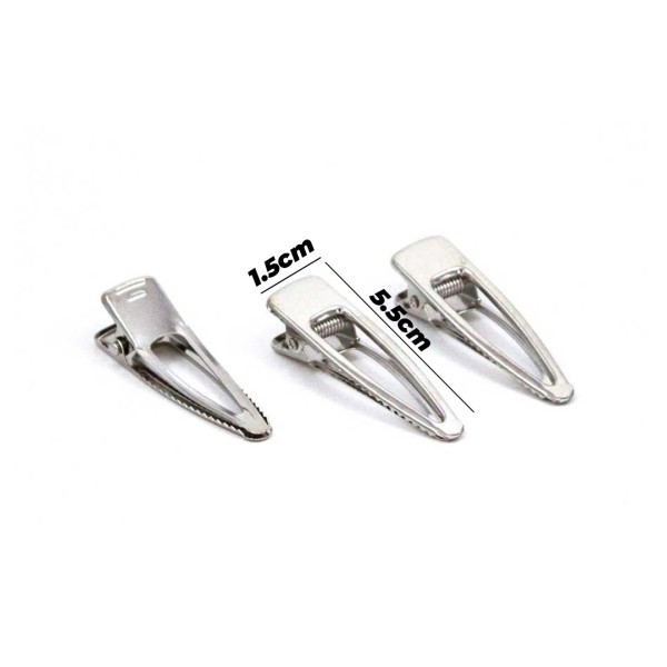Epoksi Toka Aparatı Klips Oval Ortası Boş Nikel 5.5cm 100 Adet