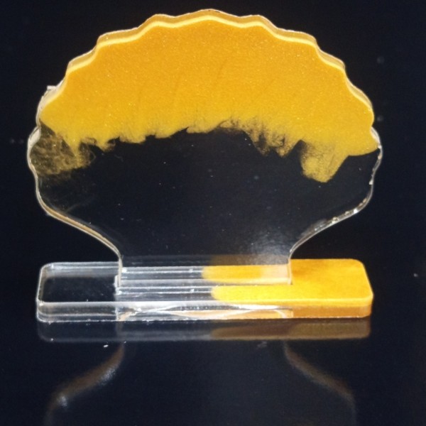 Epoksi İstiridye Magnet Kalıbı Ayaklı Deniz Kabuğu Masa Süsü Kalıbı Silikon 7.6x7cm