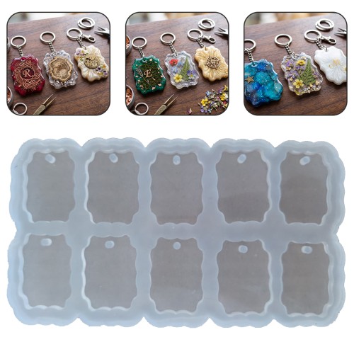 Epoksi Anahtarlık Kalıbı Osmanlı Motif Temalı Anahtarlık Kalıbı Silikon 4x2.8cm
