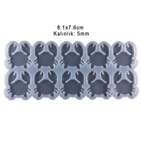 Epoksi Çoklu Akrep Magnet Kalıbı Silikon Taş Tozu Kalıbı 8.1x7.6cm