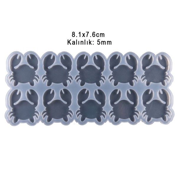Epoksi Çoklu Akrep Magnet Kalıbı Silikon Taş Tozu Kalıbı 8.1x7.6cm