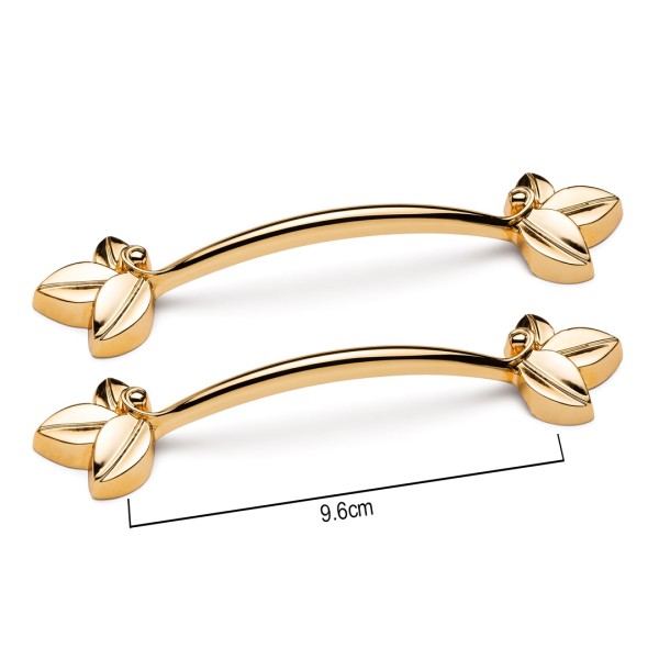 Epoksi Tepsi Yaprak Kulp Modern Kulp - Gold