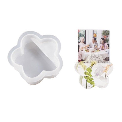 Epoksi Papatya Kartvizit ve Not Tutucu Kalıbı Silikon 6.7x6.1x2.1cm
