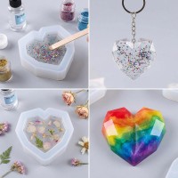 Epoksi Kalp Kalıbı Kristal Kesim Obje Kalıbı Silikon 5.7x5.7x1.5cm Epoksi Kalp Kalıbı Kristal Kesim Obje Kalıbı Silikon 5.7x5.7x1.5cm