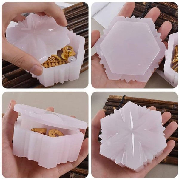 Epoksi Kar Tanesi Kalıbı Takı Kutusu Mücevher Kutusu Taş Tozu Kalıbı Silikon 9.6x8.7x3.5cm Epoksi Kar Tanesi Kalıbı Takı Kutusu Mücevher Kutusu Taş Tozu Kalıbı Silikon 9.6x8.7x3.5cm