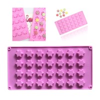Çoklu Yıldız Çikolata Kalıbı Şeker Hamuru Yıldız Kalıbı Jelibon Yıldız Kalıbı Silikon 3.3x2.7cm