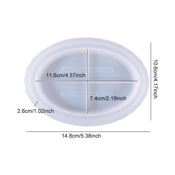 Epoksi Sabunluk Kalıbı Oval Oluklu Sabunluk Kalıbı Taş Tozu Kalıbı 11.6x7.4x2.6cm Epoksi Sabunluk Kalıbı Oval Oluklu Sabunluk Kalıbı Taş Tozu Kalıbı 11.6x7.4x2.6cm