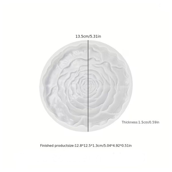 Epoksi Bardak Altı Kabartmalı Gül Desenli Bardak Altlığı Taş Tozu Kalıbı 12.8x12.5x1.3cm Epoksi Bardak Altı Kabartmalı Gül Desenli Bardak Altlığı Taş Tozu Kalıbı 12.8x12.5x1.3cm