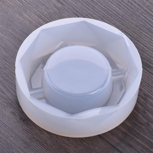 Epoksi Kristal Küllük Kalıbı Kokulu Taş Tozu Küllük Kalıbı Silikon 10x10cm