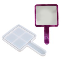 Epoksi Ayna Kalıbı Saplı El Aynası Kalıbı Silikon Kare Model 16.5x9.5cm Epoksi Ayna Kalıbı Saplı El Aynası Kalıbı Silikon Kare Model 16.5x9.5cm