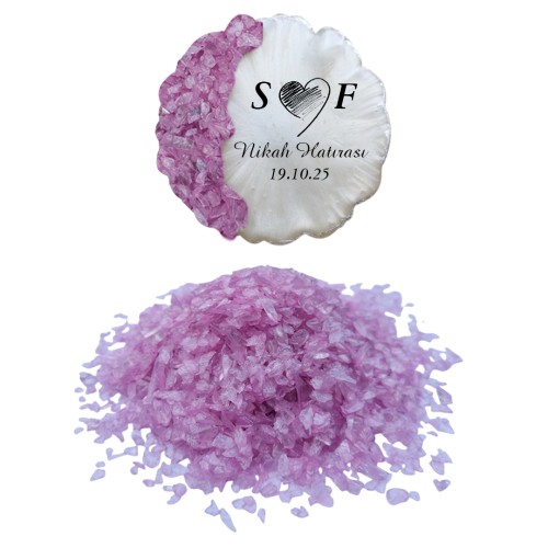 Epoksi Cam Kırığı Sedefli Pembe - 1KG