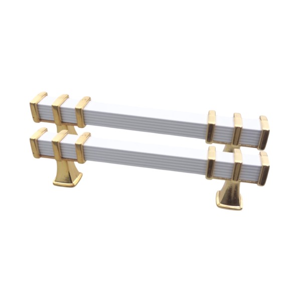 Epoksi Tepsi Kulp Modern Model Beyaz Gold Kaplama GT1104