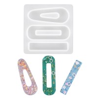 Epoksi Toka Kalıbı Oval Toka Kalıbı Dikdörtgen Toka Kalıbı Silikon 6.2cm