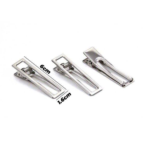 Epoksi Toka Aparatı Klips Dikdörtgen Ortası Boş Nikel 6cm 10 Adet Epoksi Toka Aparatı Klips Dikdörtgen Ortası Boş Nikel 6cm 10 Adet