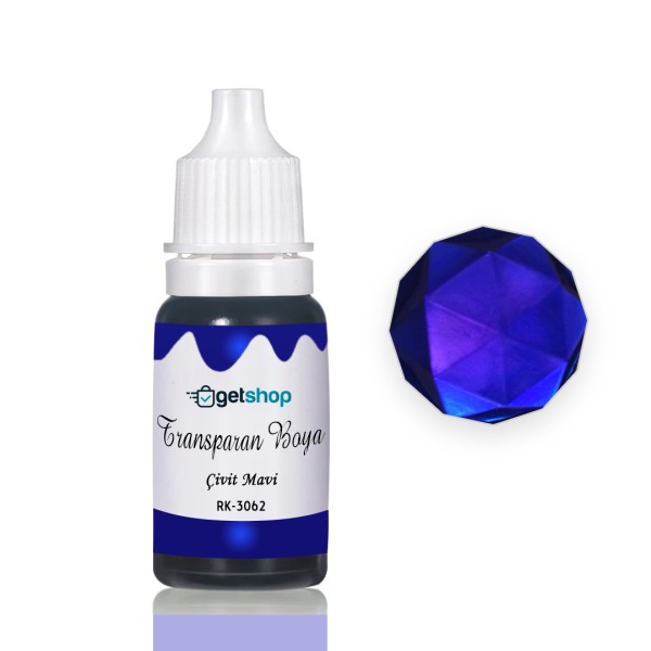 Epoksi Transparan Boya Pigment Çivit Mavi – 15ml