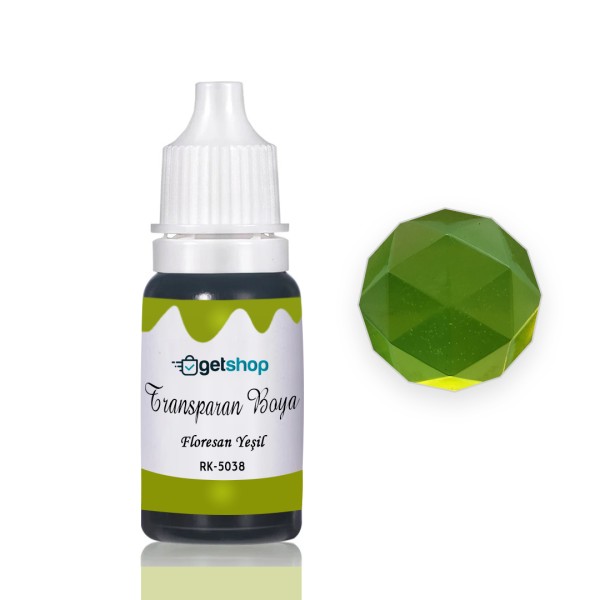 Epoksi Transparan Boya Pigment Floresan Yeşil – 15ml
