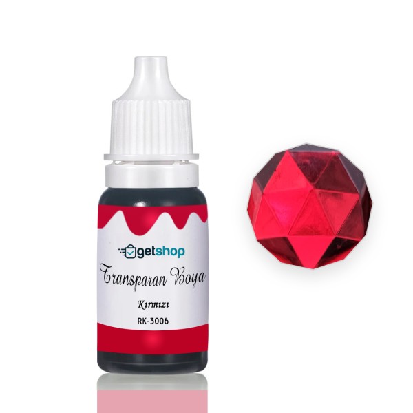Epoksi Transparan Boya Pigment Kırmızı - 15ml