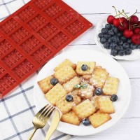 Mini Waffle Pişirme Dikdörtgen Bisküvi Çikolata Kafes Bisküvi Silikon Kalıbı GT8075