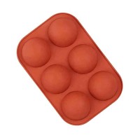 Çikolata Kalıbı Pişirme Kek Kalıbı Yarım Küre Silikon Kalıbı 8x8x4cm GT107