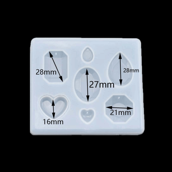 Epoksi Kristal Kesim Kolye Kalıbı Silikon GT9363