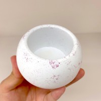Epoksi Yuvarlak Beton Saksı ve Mumluk Silikon Kalıbı 8.3x5.7cm GT9455