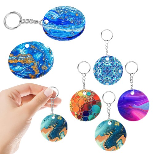 Epoksi Çoklu Delikli Yuvarlak Anahtarlık Kalıbı Silikon EM318