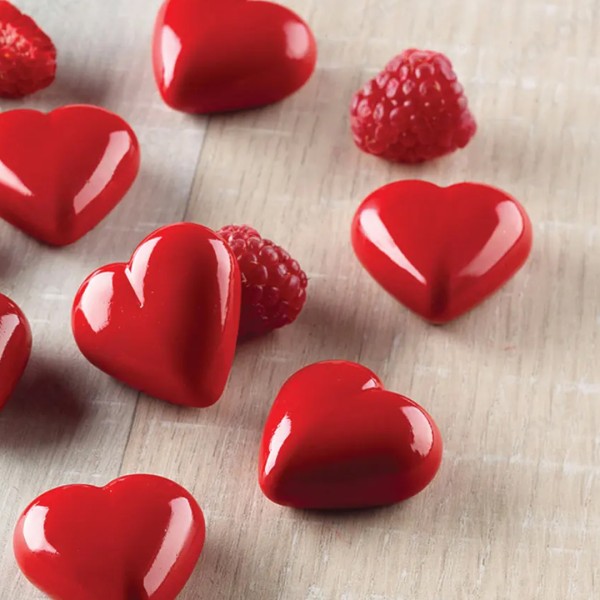 Çikolata Bombeli Kalp Kalıbı Kek Kalıbı Şeker Hamuru Taş Tozu Silikon Kalıbı GT1101