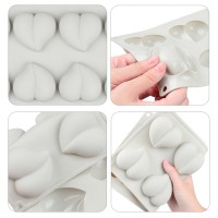 Mum Desenli Kalp Kavite Kalıbı Sevgililer Günü Aşk Kalp Kalıbı Taş Tozu Silikon Kalıbı GT1607