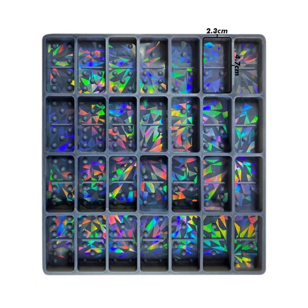 Epoksi Domino Hologramlı Silikon Kalıbı GT1001