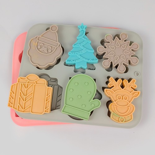 Çikolata Yılbaşı Kalıbı Çikolata Kalıbı Kek Kalıbı Şeker Hamuru Taş Tozu Silikon Kalıbı GT1119