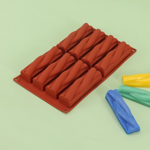 Mum Burgulu Kalıbı Örgü Model Çikolata Kek Kalıbı Taş Tozu Silikon Kalıbı GT364