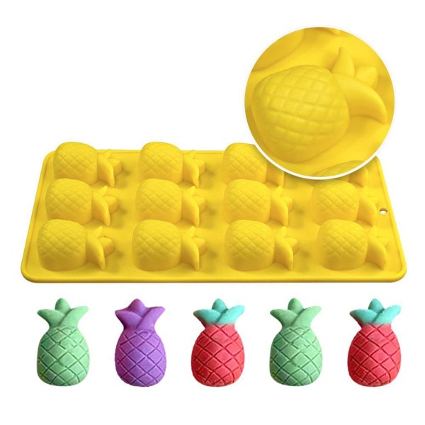 Çikolata Ananas Kalıbı Jelibon Ananas Şeker Hamuru Kalıbı Silikon Kalıbı GT2302