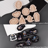 Epoksi Cadılar Bayramı Kalıp Modelleri Anahtarlık Kalıbı Silikon 4 lü Set GT9563