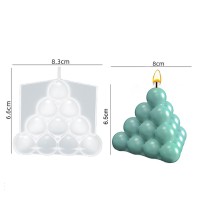 Epoksi Üçgen Bubble Mum Kalıbı Sabun Kalıbı Silikon GT9617 Epoksi Üçgen Bubble Mum Kalıbı Sabun Kalıbı Silikon GT9617
