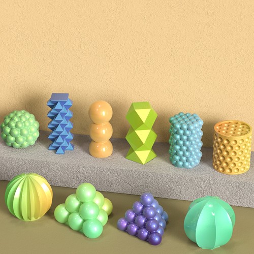 Epoksi Üçgen Bubble Mum Kalıbı Sabun Kalıbı Silikon GT9617