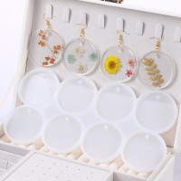 Epoksi Çoklu Yuvarlak Daire Delikli Anahtarlık Kolye Kalıbı Silikon 5x5cm GT9561