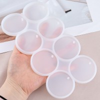 Epoksi Çoklu Yuvarlak Daire Delikli Anahtarlık Kolye Kalıbı Silikon 5x5cm GT9561